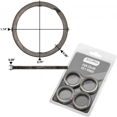 Набор металлических колец для ключей Silipac Metal Split Key Rings (Gunmetal)
