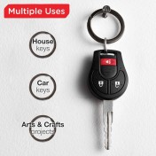 Набор металлических колец для ключей Silipac Metal Split Key Rings (Gunmetal) — дополнительное фото