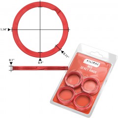 Набор металлических колец для ключей Silipac Metal Split Key Rings (Red)