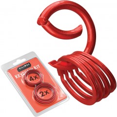 Набор колец для ключей с карабином Silipac Keychain Kit (Red)