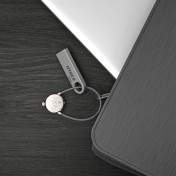 Кольцо для ключей с замком Silipac Easy Lock Cable (Asphalt Uncoated) — дополнительное фото