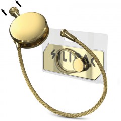 Кольцо для ключей с замком Silipac Easy Lock Cable (Gold Uncoated)