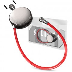Кольцо для ключей с замком Silipac Easy Lock Cable (Red Coated)