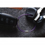 Кольцо-карабин для ключей с винтовым замком Silipac Twist Lock Cable Ring Carabiner (Puple) — дополнительное фото