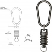 Магнитный стальной карабин для ключей и аксессуаров Silipac EDC Mag Beads (Black Stonewash) — дополнительное фото
