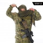 Тактический шемаг (куфия/арафатка) Camcon Shemagh (Olive/Black) — дополнительное фото