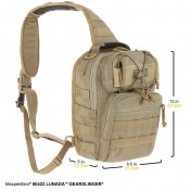 Тактический мужской однолямочный рюкзак Maxpedition Lunada Gearslinger (черный) — дополнительное фото