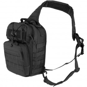 Тактический мужской однолямочный рюкзак Maxpedition Lunada Gearslinger (черный)