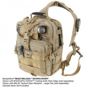 Тактический мужской однолямочный рюкзак Maxpedition Malaga Gearslinger (черный) — дополнительное фото