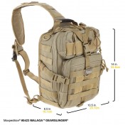 Тактический мужской однолямочный рюкзак Maxpedition Malaga Gearslinger (черный) — дополнительное фото