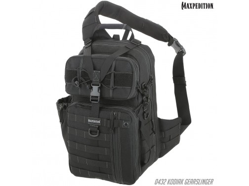 Тактический мужской однолямочный рюкзак Maxpedition Kodiak Gearslinger (черный)