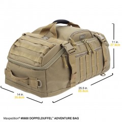Тактическая мужская сумка для путешествий Maxpedition Doppelduffel Adventure Bag (57 л) (черный)