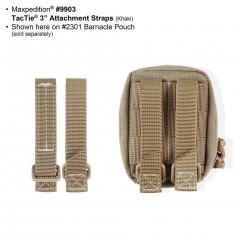 Тактические стропы для крепления подсумков Maxpedition 3 TacTie Attachment Straps (системы MOLLE / PALS, набор из 4 шт.) (черный)