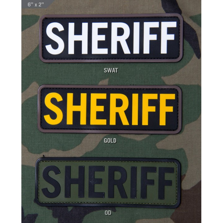 Нашивка-патч Mil-Spec Monkey SHERIFF 6x2 (ПВХ)