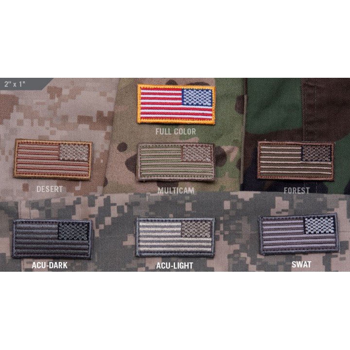 Нашивка-патч Mil-Spec Monkey US Flag (малая, зеркальный)