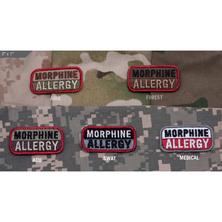 Нашивка-патч Mil-Spec Monkey Morphine Allergy