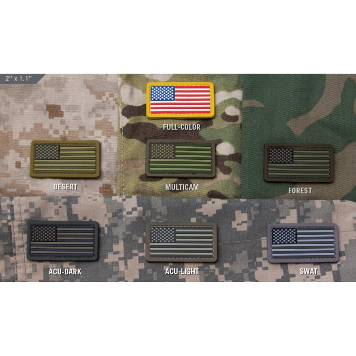Нашивка-патч Mil-Spec Monkey US Flag (малая, ПВХ)