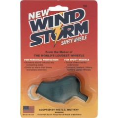 Всепогодный свисток для дайвинга и выживания All Weather Safety Whistle Windstorm (черный)
