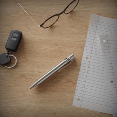 Шариковая ручка из титана с затворным механизмом Bastion EDC Bolt Action Pen (титан)