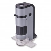 Карманный микроскоп с подсветкой и клипсой для смартфона Carson MicroFlip 100x-250x — дополнительное фото