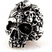 Бусина для темляка из паракорда Schmuckatelli Co. Mind Skull Bead (олово) — дополнительное фото