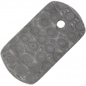 Damascus армейский жетон из дамасской стали Dog Tag — дополнительное фото