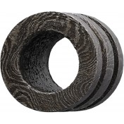 Damascus бусина для паракорда из дамасской стали Steel Bead Grooved Barrel — дополнительное фото