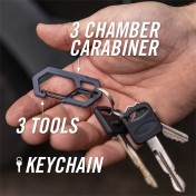 Gerber карабин-мультитул Carabiner Keychain Tool (Blue) — дополнительное фото
