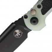Автоматический нож Microtech LUDT Gen III S/E Signature Series Black (Jade Green, G10 со вставками для хвата) — дополнительное фото