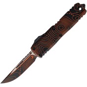 Автоматический нож Microtech UTX-85 Gen IV S/E Signature Series Topographic Black/Orange Camo (алюминий) — основное фото