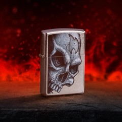 Зажигалка Zippo Skull and Flame Design (46587)