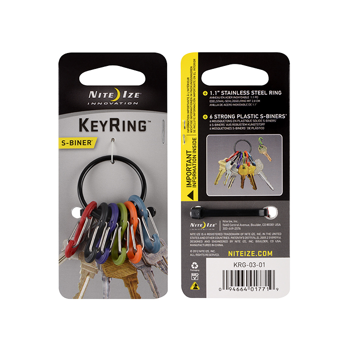 Карабин Nite Ize S-Biner KeyRing (черный)